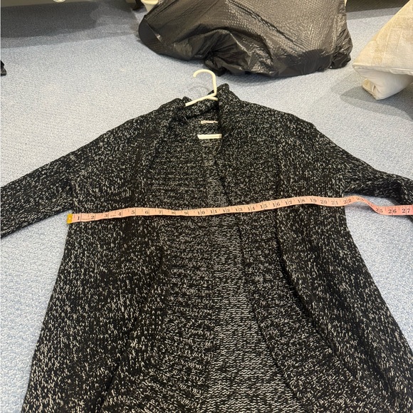 Merona Women’s Long Sleeve Cardigan Sweater jacket Knit black/ white - Picture 14 of 17